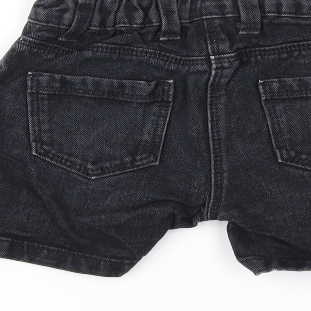 NEXT Girls Black  Denim Mom Shorts Size 3 Years