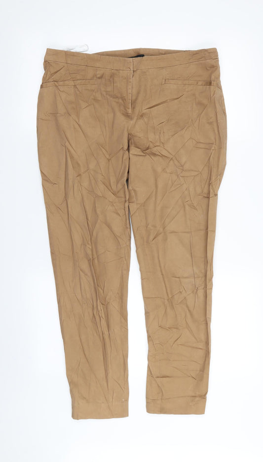 Dorothy Perkins Womens Beige   Trousers  Size 14 L25 in