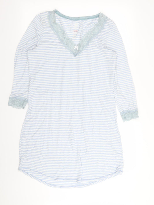 M&S Womens Blue Striped  Top Dress Size 12