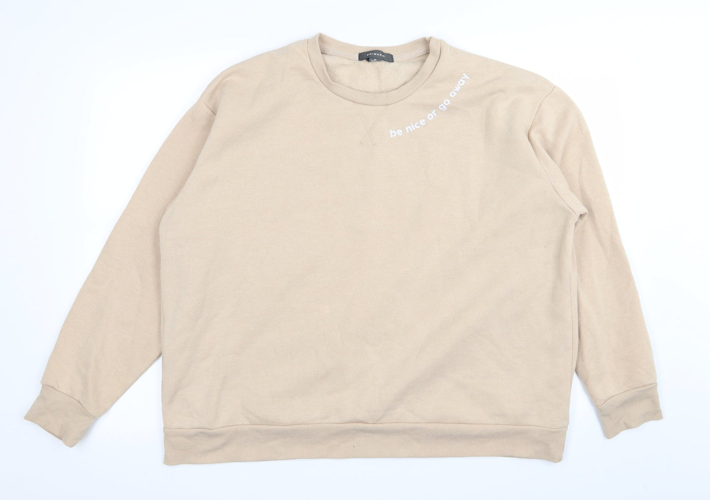 Primark Womens Beige   Pullover Jumper Size 18