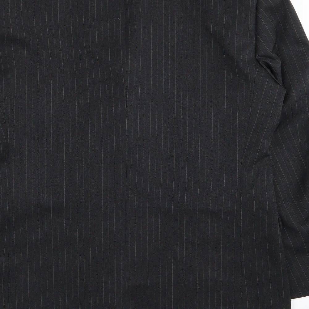 Taylor & Wright Mens Black Striped  Jacket Blazer Size 40