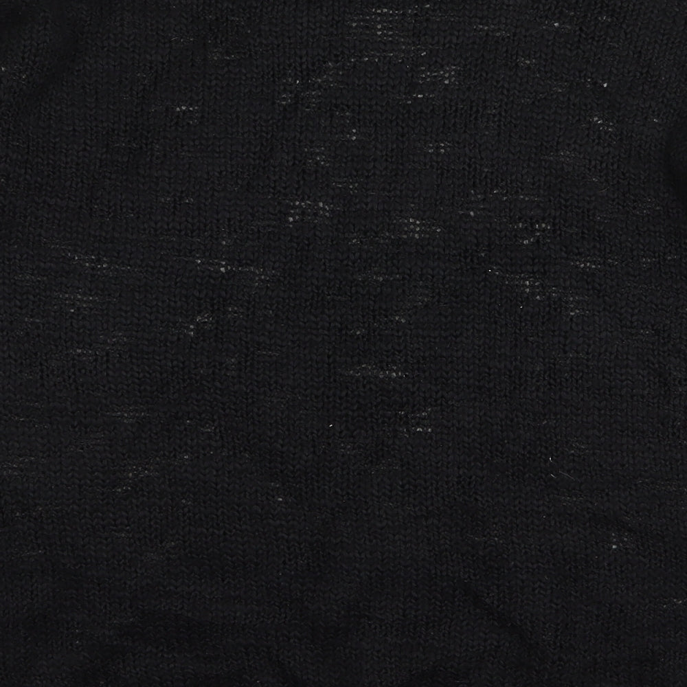 New Look Womens Black Argyle/Diamond  Pullover Jumper Size 12