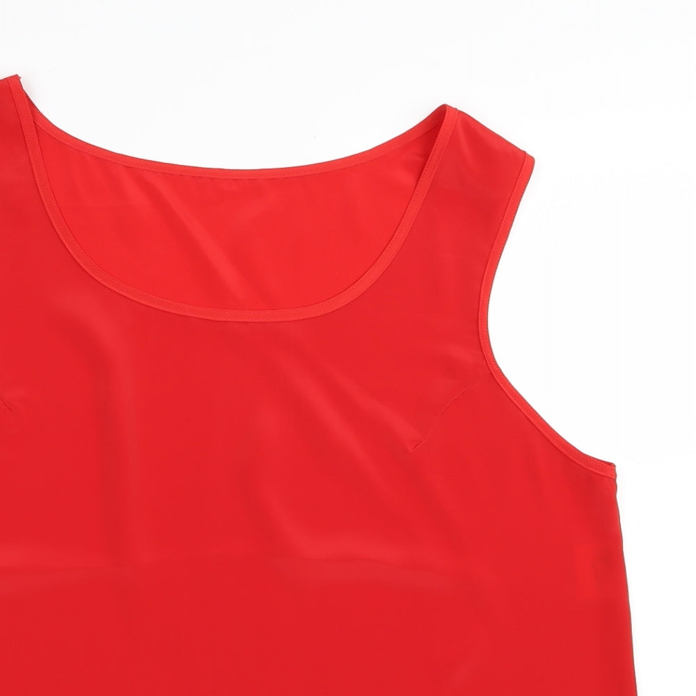 Extra fashion Womens Red   Basic Blouse Size 18