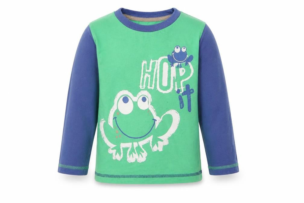 Preworn Boys Green Solid   Pyjama Top Size 2-3 Years