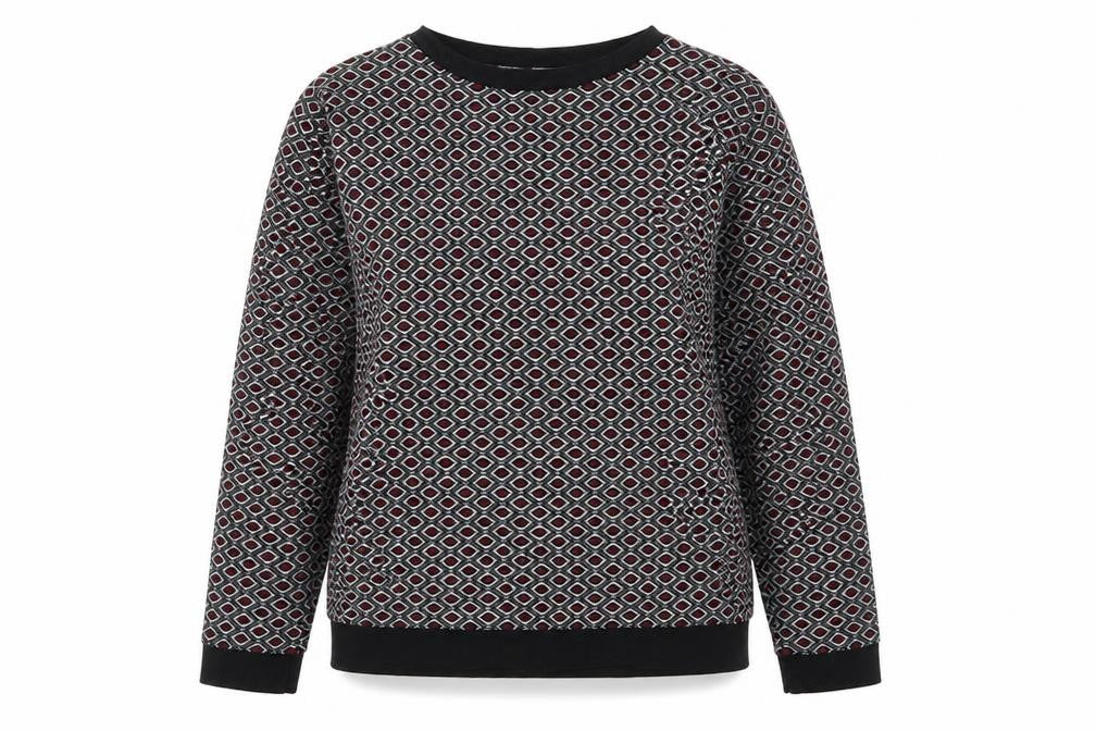 Papaya Womens Black Argyle/Diamond  Pullover Jumper Size 12