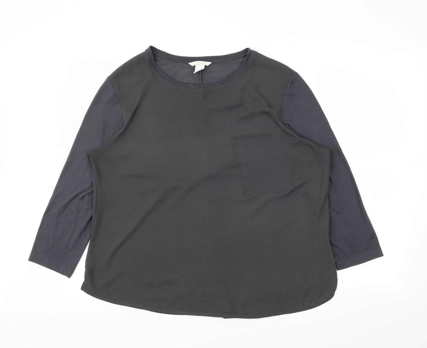 H&M Womens Grey   Basic T-Shirt Size L