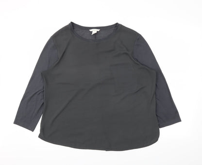 H&M Womens Grey   Basic T-Shirt Size L