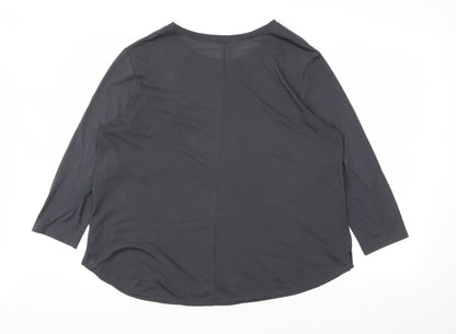 H&M Womens Grey   Basic T-Shirt Size L
