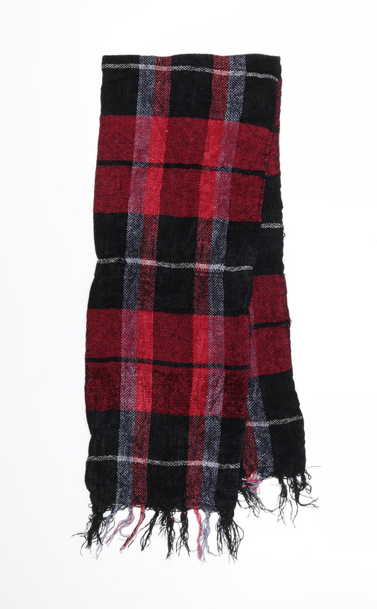 Preworn Womens Red Check   Scarf