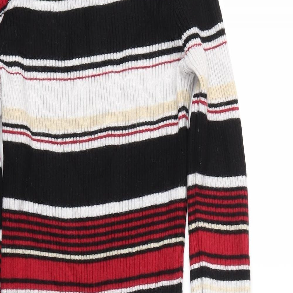 Shinestar Womens Multicoloured Striped  A-Line  Size M