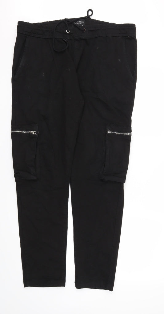 Brave Soul Womens Black   Trousers  Size 36 L31 in