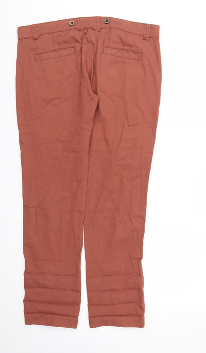 Preloved DENIM & CO  Womens Brown   Trousers  Size 16 L31 in - Back