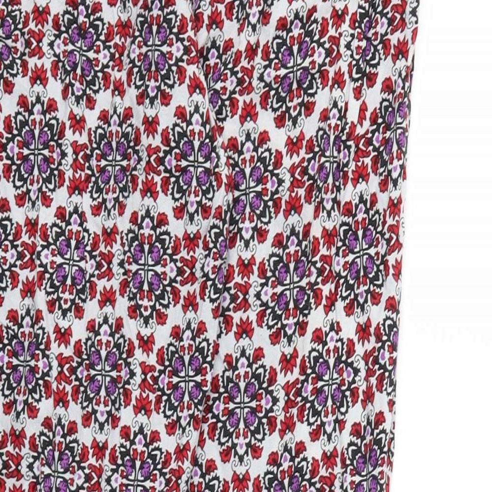 H&M Womens Purple Argyle/Diamond  Jogger Trousers Size 10 L25 in - Stretch waistband