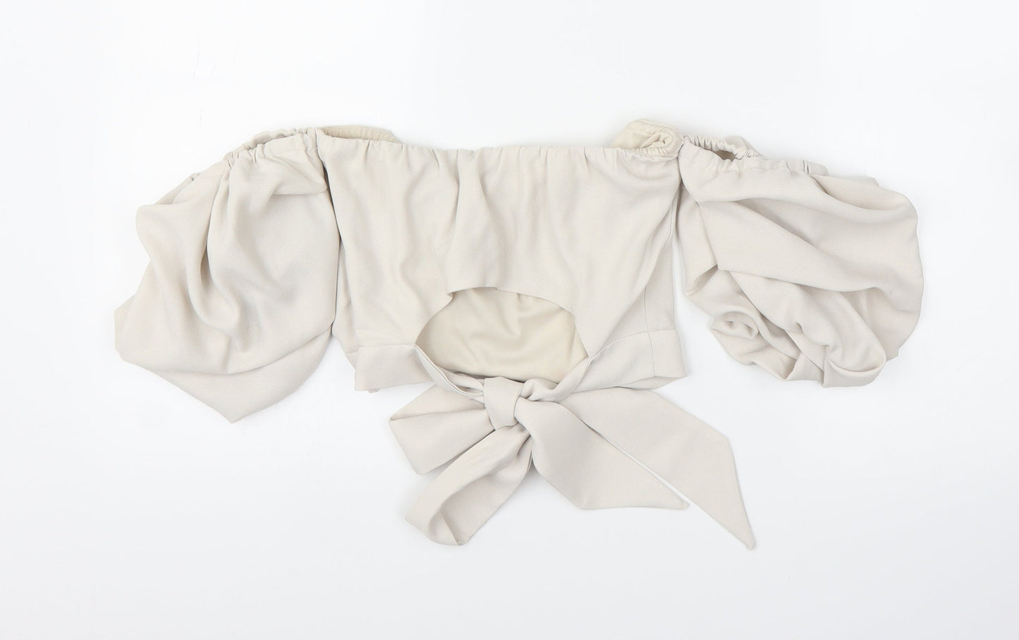River Island Womens Beige   Cropped Blouse Size 8