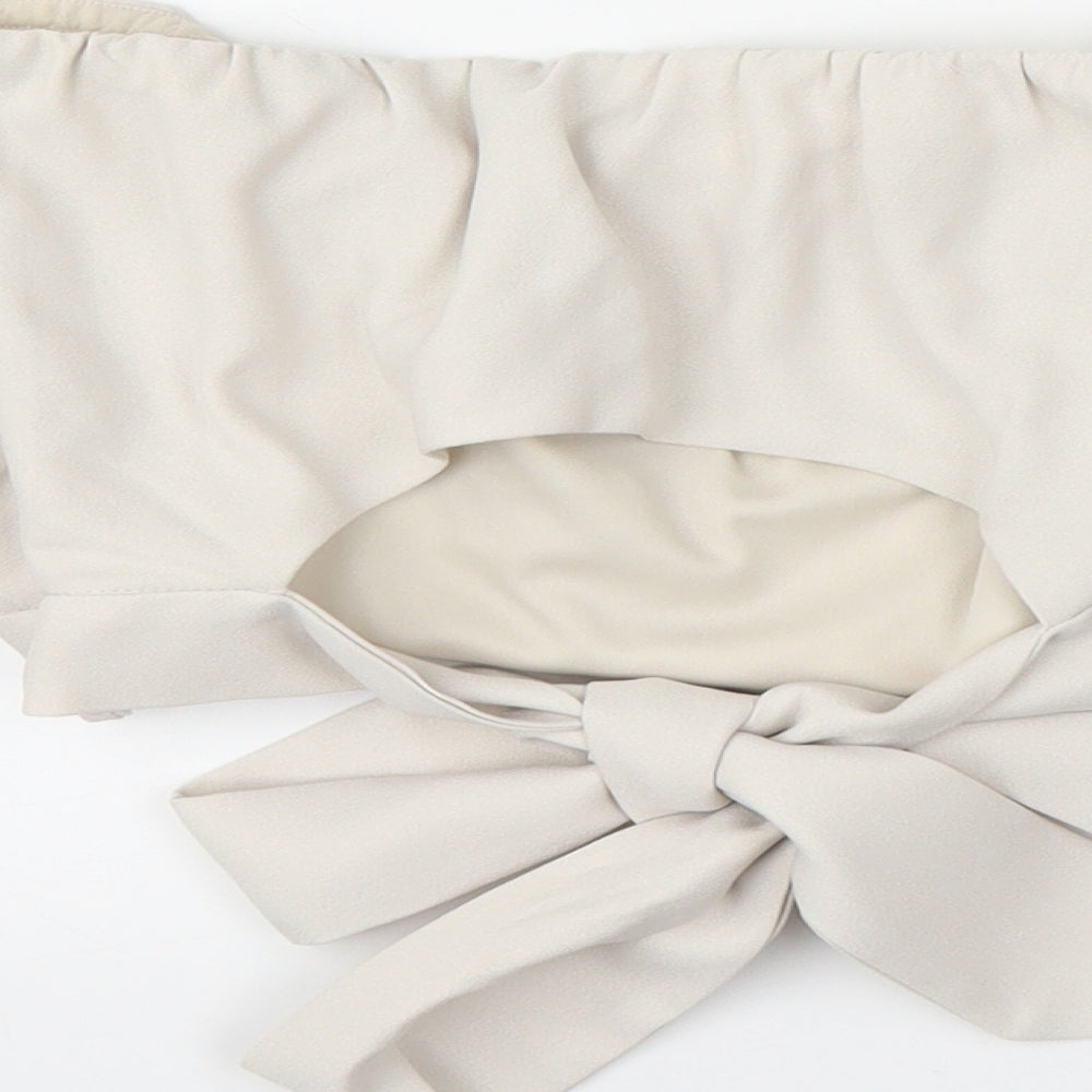 River Island Womens Beige   Cropped Blouse Size 8