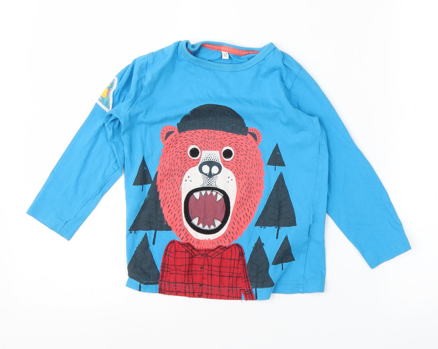 M&S Boys Blue   Basic T-Shirt Size 3-4 Years