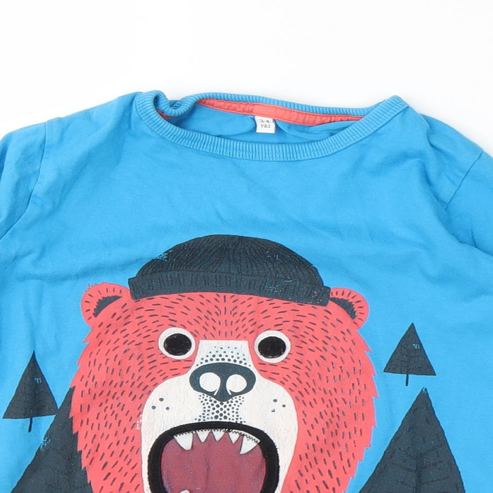 M&S Boys Blue   Basic T-Shirt Size 3-4 Years