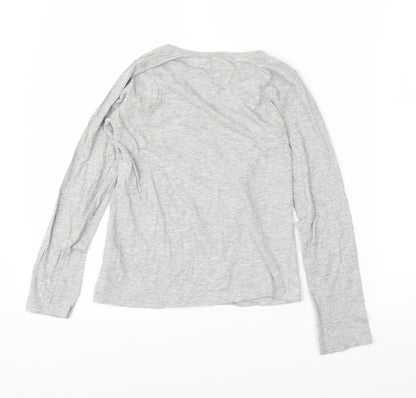 Preloved Pep&Co Girls Grey   Basic T-Shirt Size 9-10 Years - Back