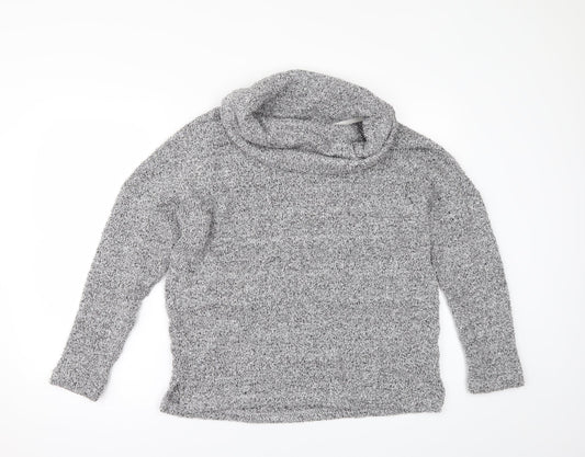NEXT Womens Grey Solid Fleece Top Pyjama Top Size S