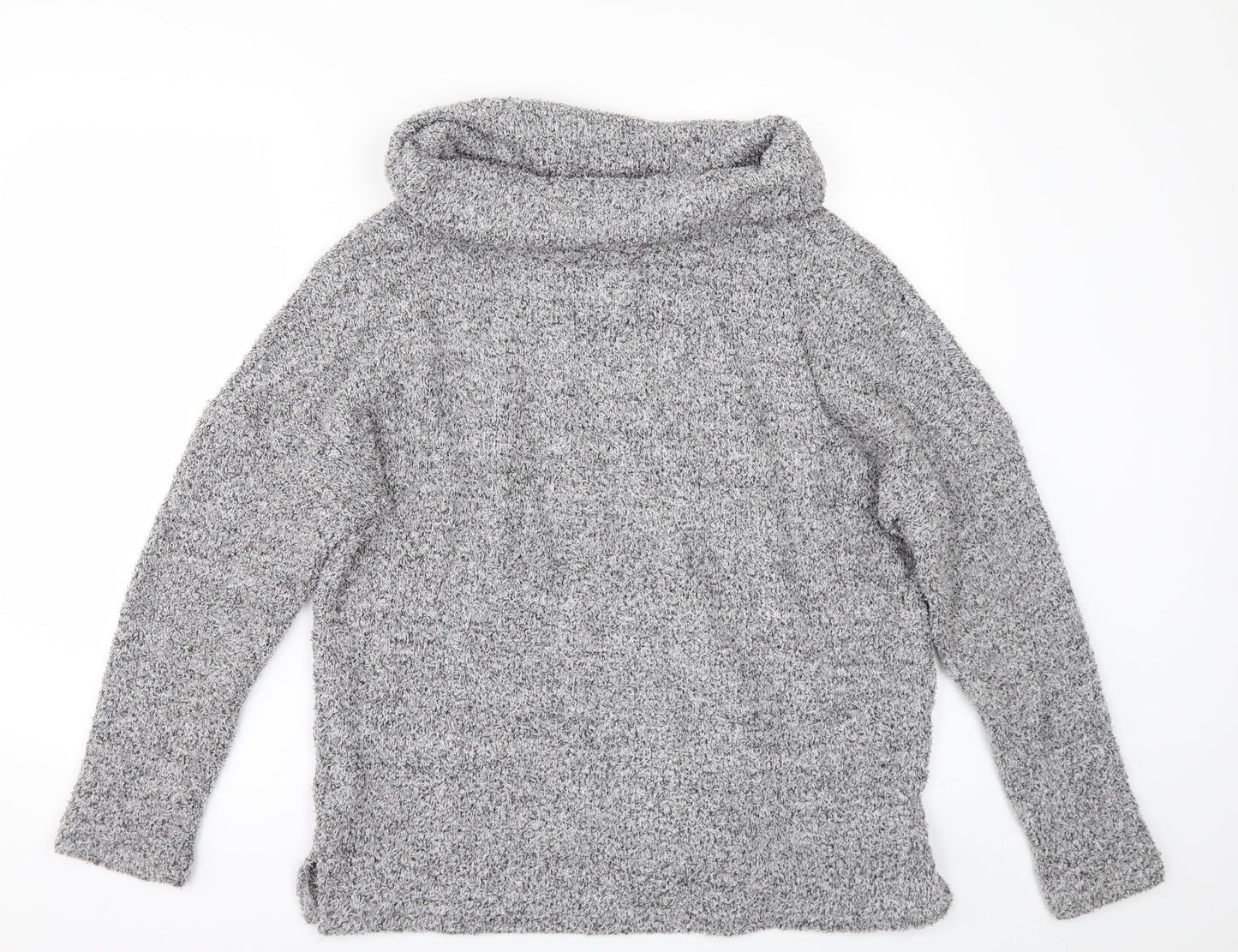 NEXT Womens Grey Solid Fleece Top Pyjama Top Size S