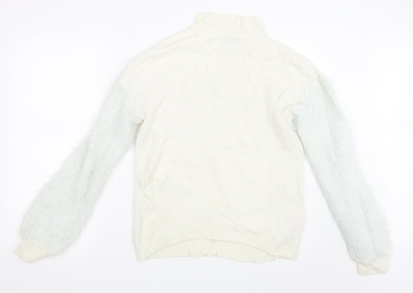 Primark Womens White  Knit Pullover Jumper Size 10