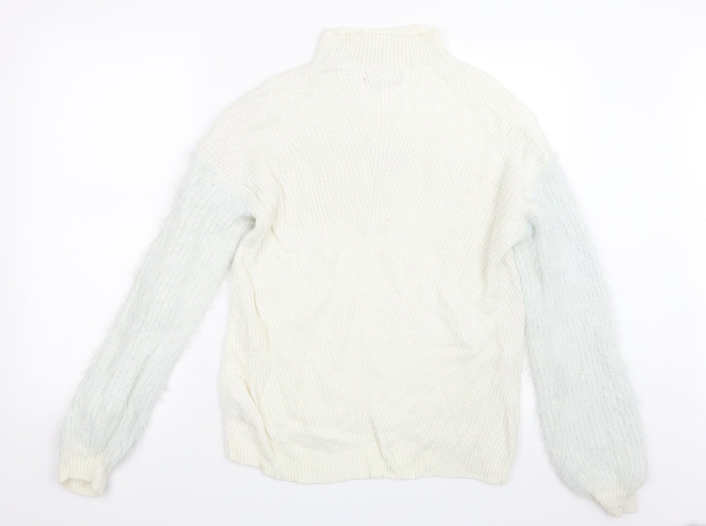 Primark Womens White  Knit Pullover Jumper Size 10