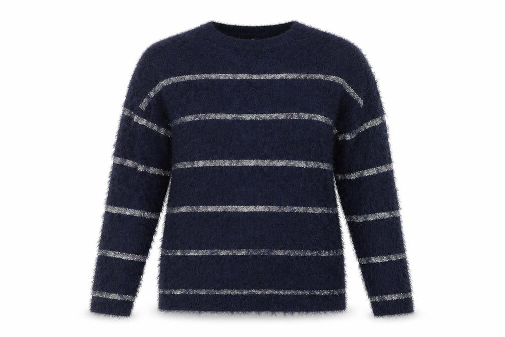 Ellos Womens Blue  Knit Pullover Jumper Size 6