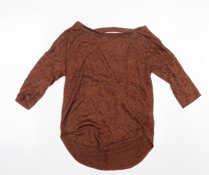 Miss Selfridge Womens Orange   Basic T-Shirt Size 8
