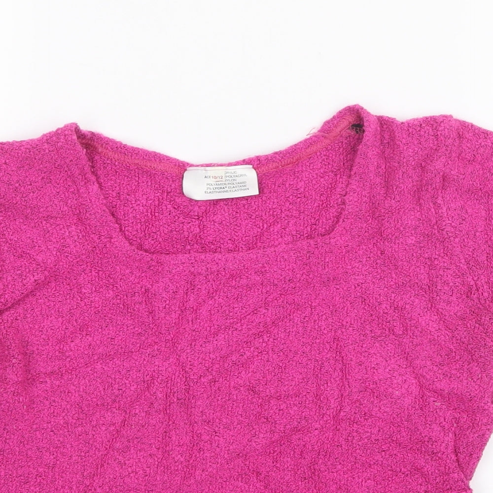 Preworn Womens Pink  Knit Pullover Jumper Size 10