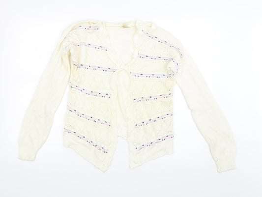 Glen Womens Ivory  Knit Cardigan Jumper Size M