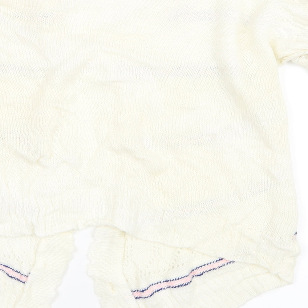 Glen Womens Ivory  Knit Cardigan Jumper Size M