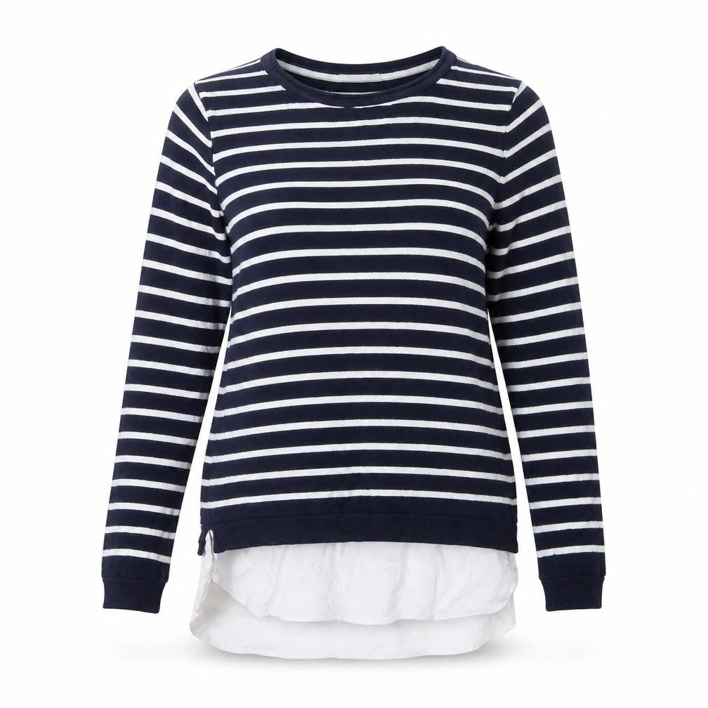George Womens Blue Striped Knit Pullover Jumper Size 10