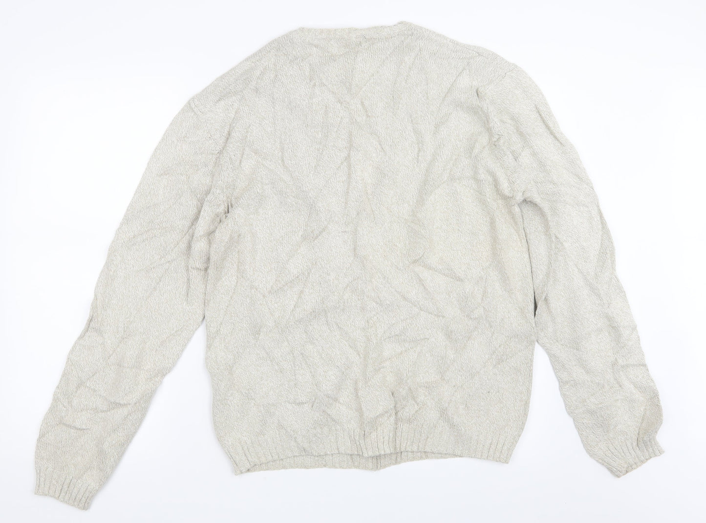 BHS Mens Beige  Knit Pullover Jumper Size M