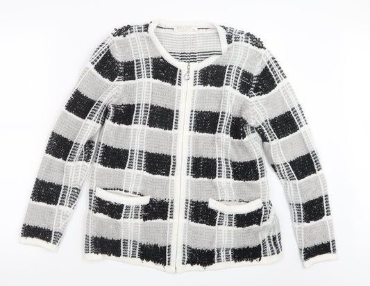 Anna Rose Womens Black  Knit Jacket Coatigan Size M