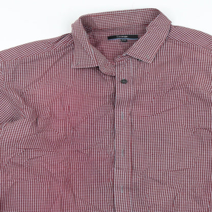 Preloved George Mens Red    Button-Up Size 16.5 - Detail
