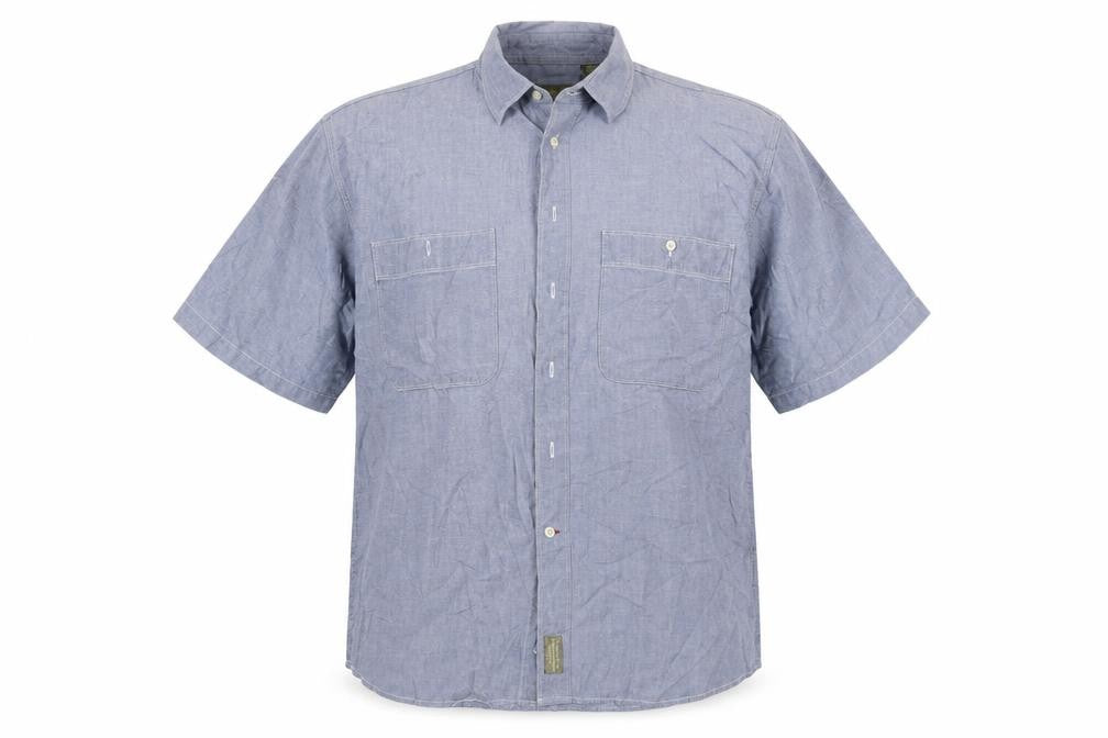 Haggar Mens Blue    Button-Up Size L