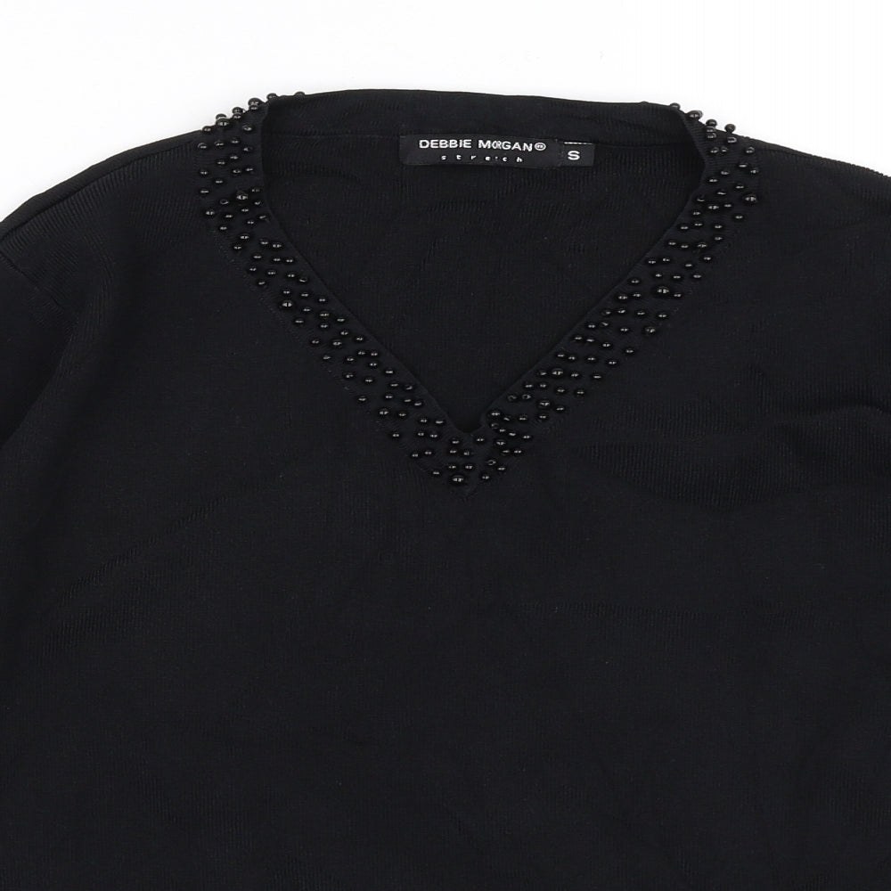 Debbie Morgan Womens Black   Pullover Jumper Size S