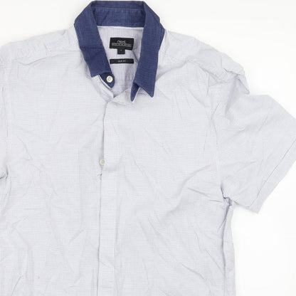 Preloved NEXT Mens Blue    Button-Up Size S - Detail