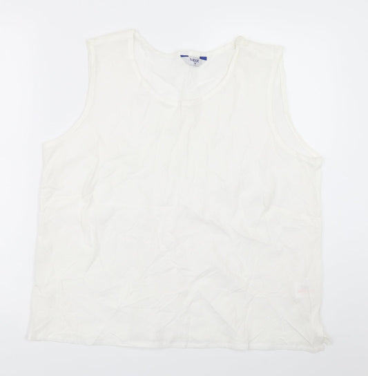Happit Womens White   Basic Tank Size 18
