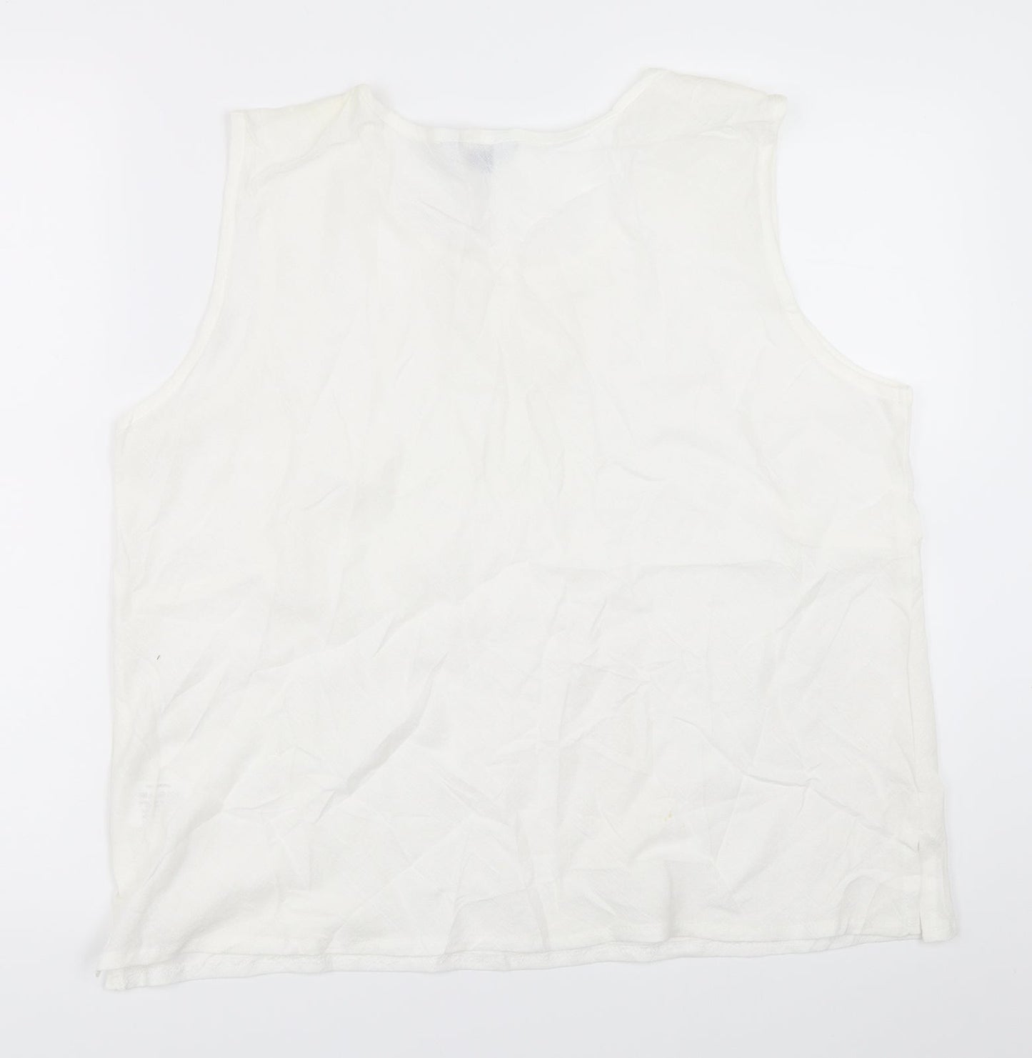 Happit Womens White   Basic Tank Size 18