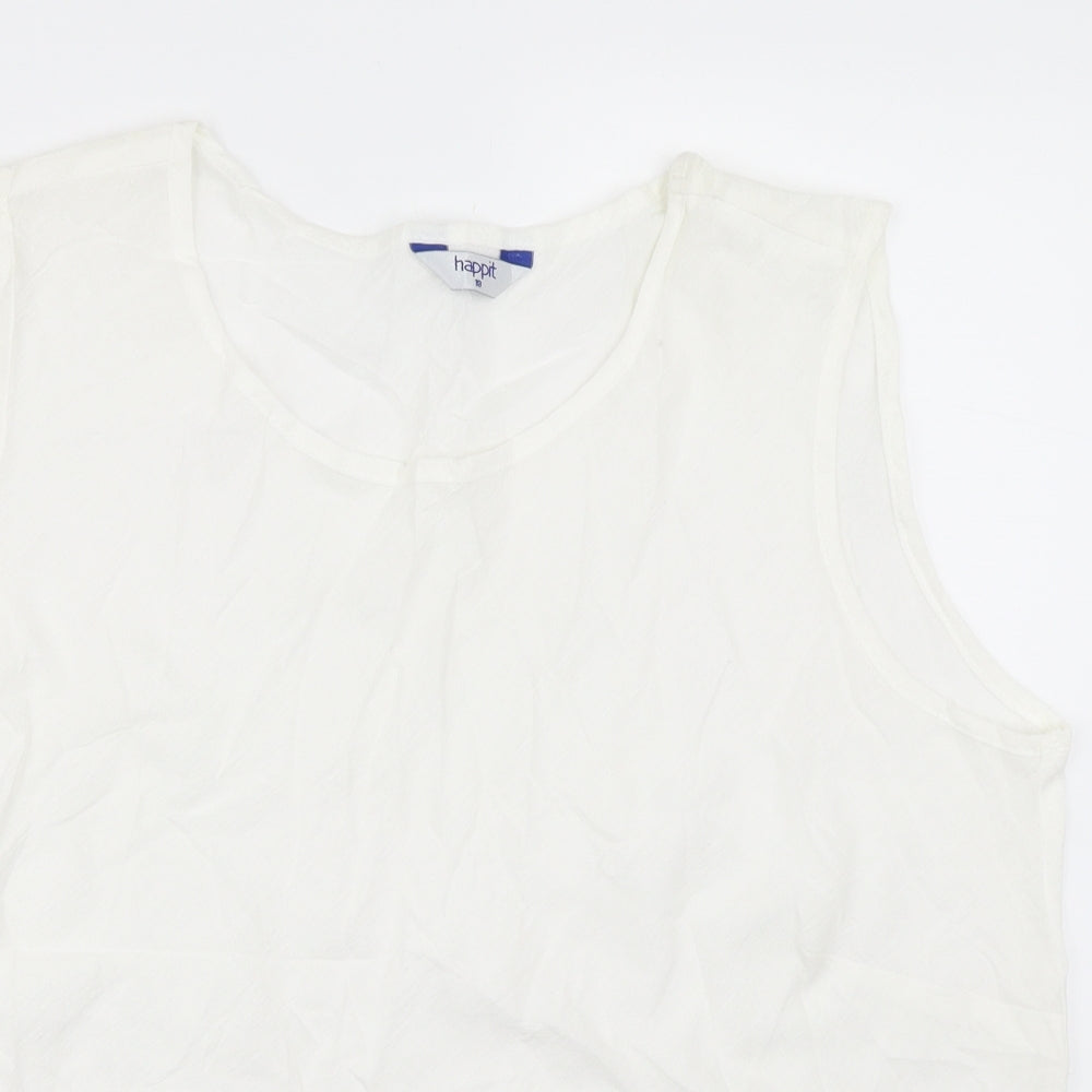 Happit Womens White   Basic Tank Size 18
