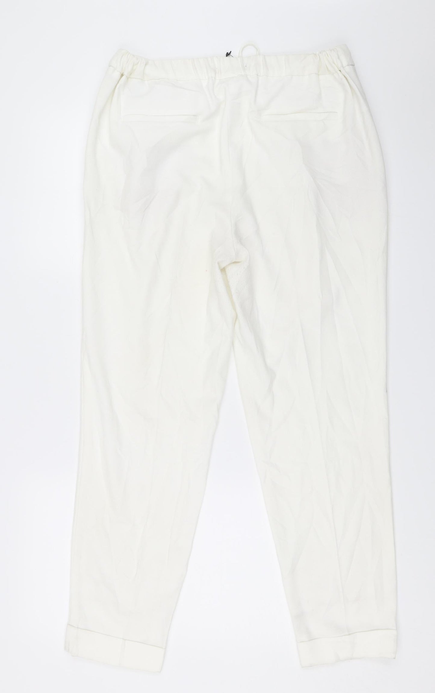 Marks and Spencer Womens White   Trousers  Size 12 L28 in
