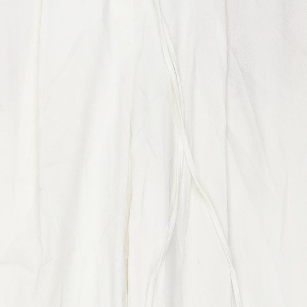 Marks and Spencer Womens White   Trousers  Size 12 L28 in