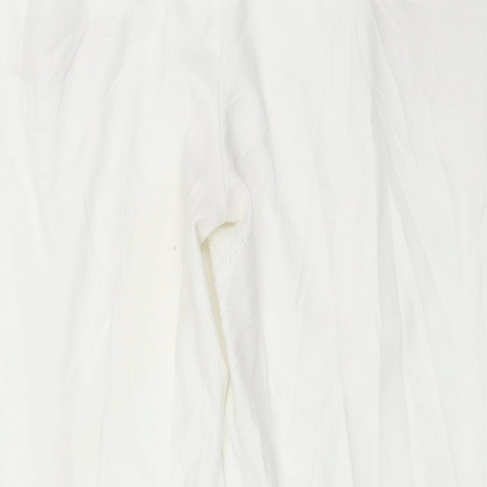 Marks and Spencer Womens White   Trousers  Size 12 L28 in