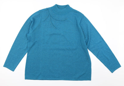 Bonmarché Womens Blue Pullover Jumper Size L