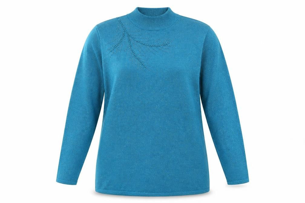 Bonmarché Womens Blue Pullover Jumper Size L