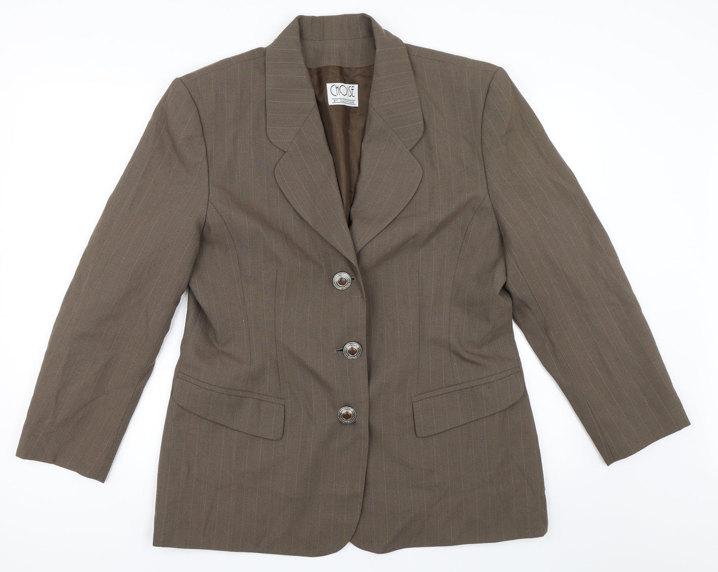 Choise Womens Brown   Jacket Blazer Size 16