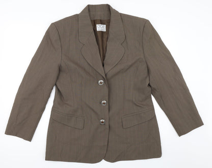 Choise Womens Brown   Jacket Blazer Size 16