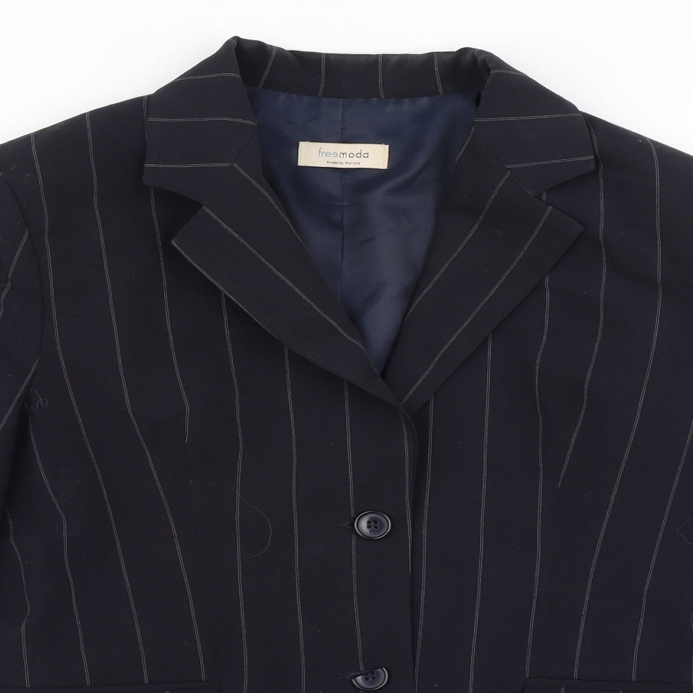 Freemoda Womens Blue   Jacket Blazer Size 44