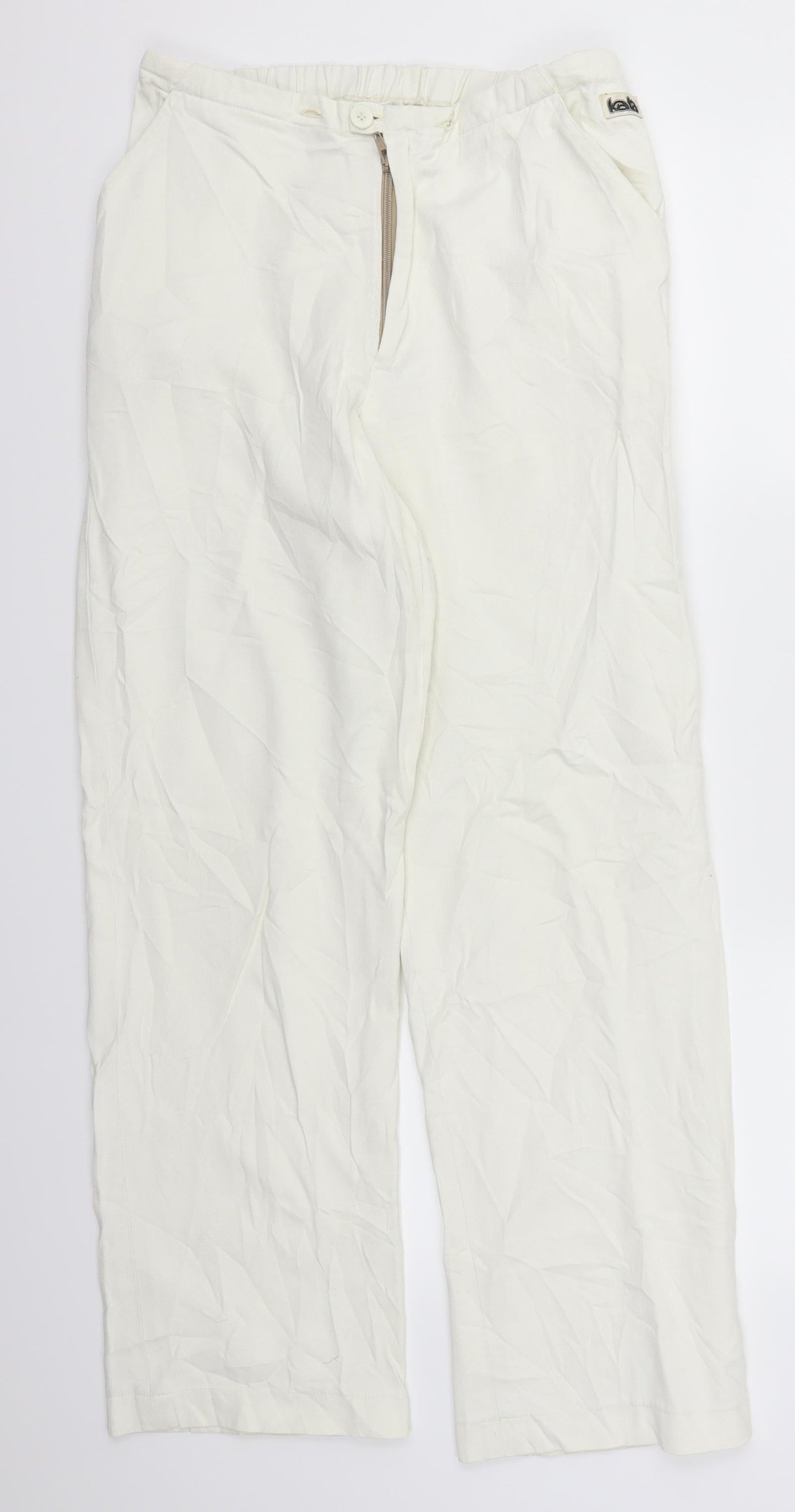 Preworn Womens White  Denim Trousers  Size M L28 in